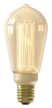 LED GLASSFIBER RUSTIC LAMP 220-240V 3,5W 100LM E27 ST64, GOL