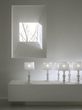 ALIBABABY - TABLE LAMP IN WHITE CERAMIC