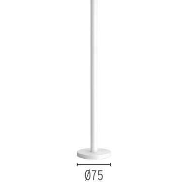 LANDLORD POLE WITH BASE H.600 PAINTED WHT