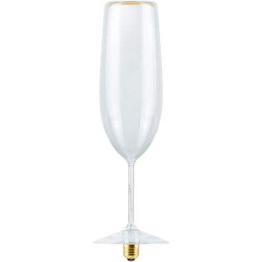LED LAMP FLOATING GLASS CHAMPAGNE CLEAR 2200K DIMMABLE E27