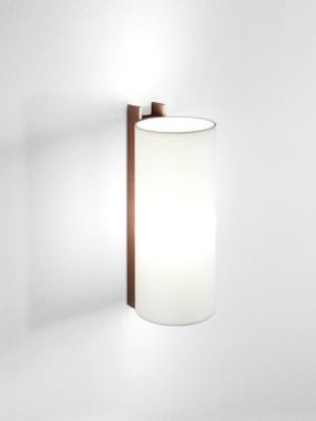 TMM PARCHMENT LAMPSHADE WHITE. WOODEN STRUCTURE WALNUT