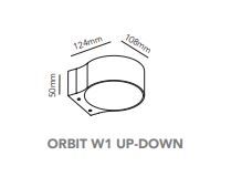 Orbit W1 Wall Lamp IP54 Titanium - Light-Point